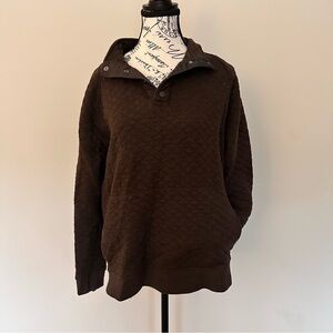 Eddie Bauer Men's Dark Brown Crewneck Sweater